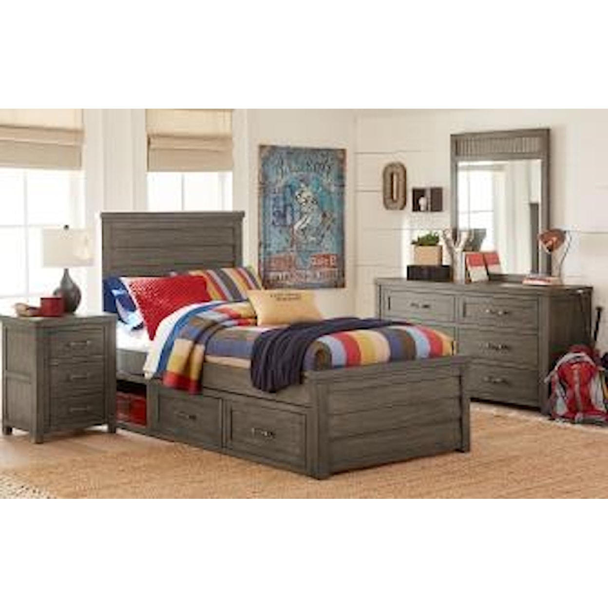 Legacy Classic Kids Bungalow Bunkhouse Full Panel Bed