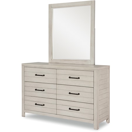 Dresser and Mirror Set