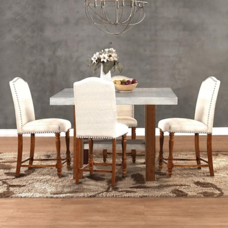 5 Piece Counter Height Table & Chair Set