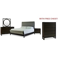 Queen Bed, Dresser, Mirror, 1 Nightstand and FREE CHEST