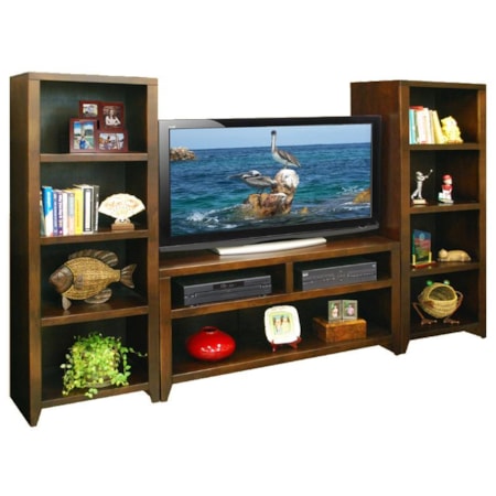 48" TV Cart & 2 Bookcase Piers