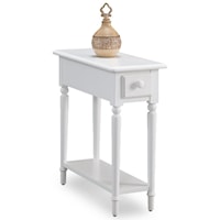 Narrow Chairside Table with Shelf