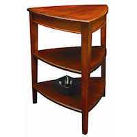 Shield Tier End Table with 2 Shelves