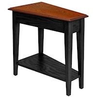 Casual Recliner Wedge Table with Shelf