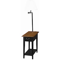 Casual Chairside Lamp Table