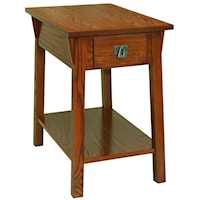 Mission Chairside Table with Drawer and Shelf