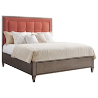St. Tropez Queen Size Upholstered Panel Bed in Custom Fabrics
