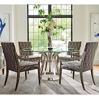 Five Piece Dining Set with Riviera Table and Saverne Chairs