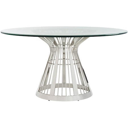 Riviera Stainless Dining Table Base With 60 