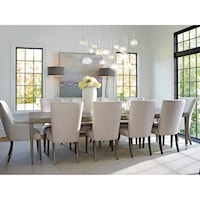 Eleven Piece Dining Set with Chateau Table and Bellamy Chairs