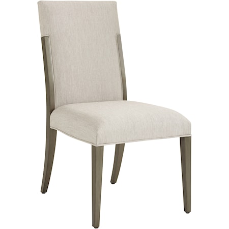 Saverne Upholstered Side Chair in Marsala Fabric