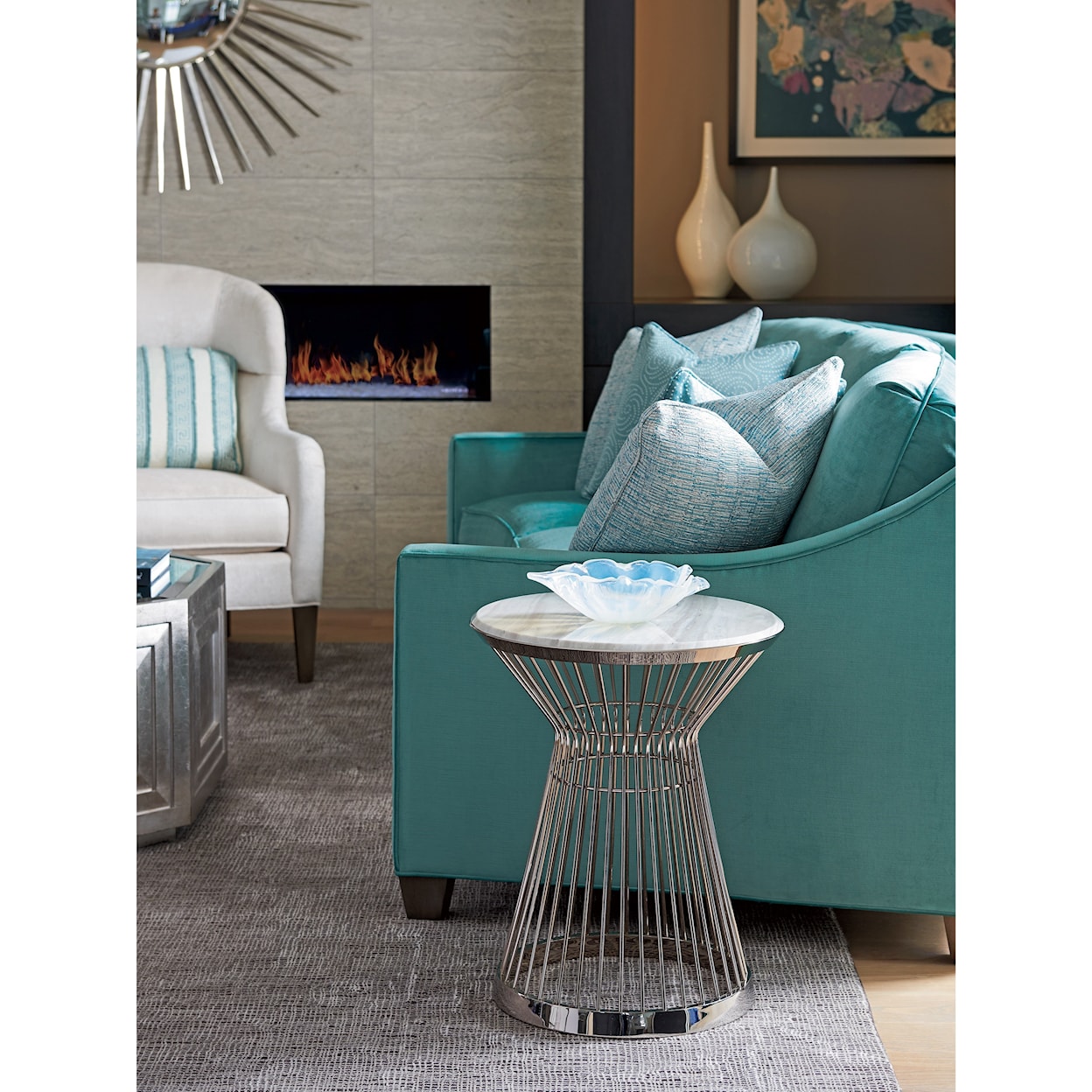 Lexington Ariana Martini Stainless Accent Table