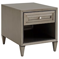 Verona End Table with One Drawer and One Shelf