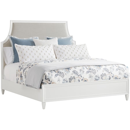 Inverness King Upholstered Bed with Taupe Fabric