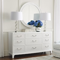 Silver Lake Triple Dresser & Round Mirror Set