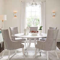 6 Piece Dining Set with Lombard 60 Inch Round Table