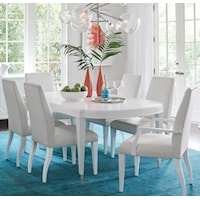7 Piece Dining Set with Vernon Hills Oval Table with Leaves