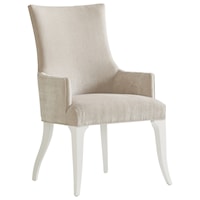 Geneva Upholstered Arm Chair in Custom Fabric