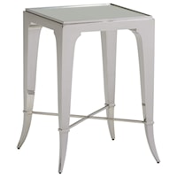 Hoffman Stainless Steel End Table with Mirror Top