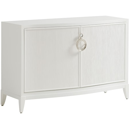 Bedford Park Hall Chest with Polished Crystal Hardware and Adjustable Shelving