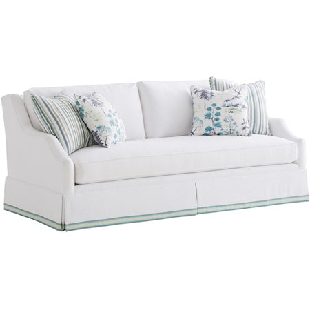 Hudson Skirted Sofa with Bench Seat Cushion