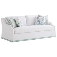 Hudson Skirted Sofa with Bench Seat Cushion