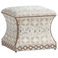 Merino Ottoman with Decorative Nails