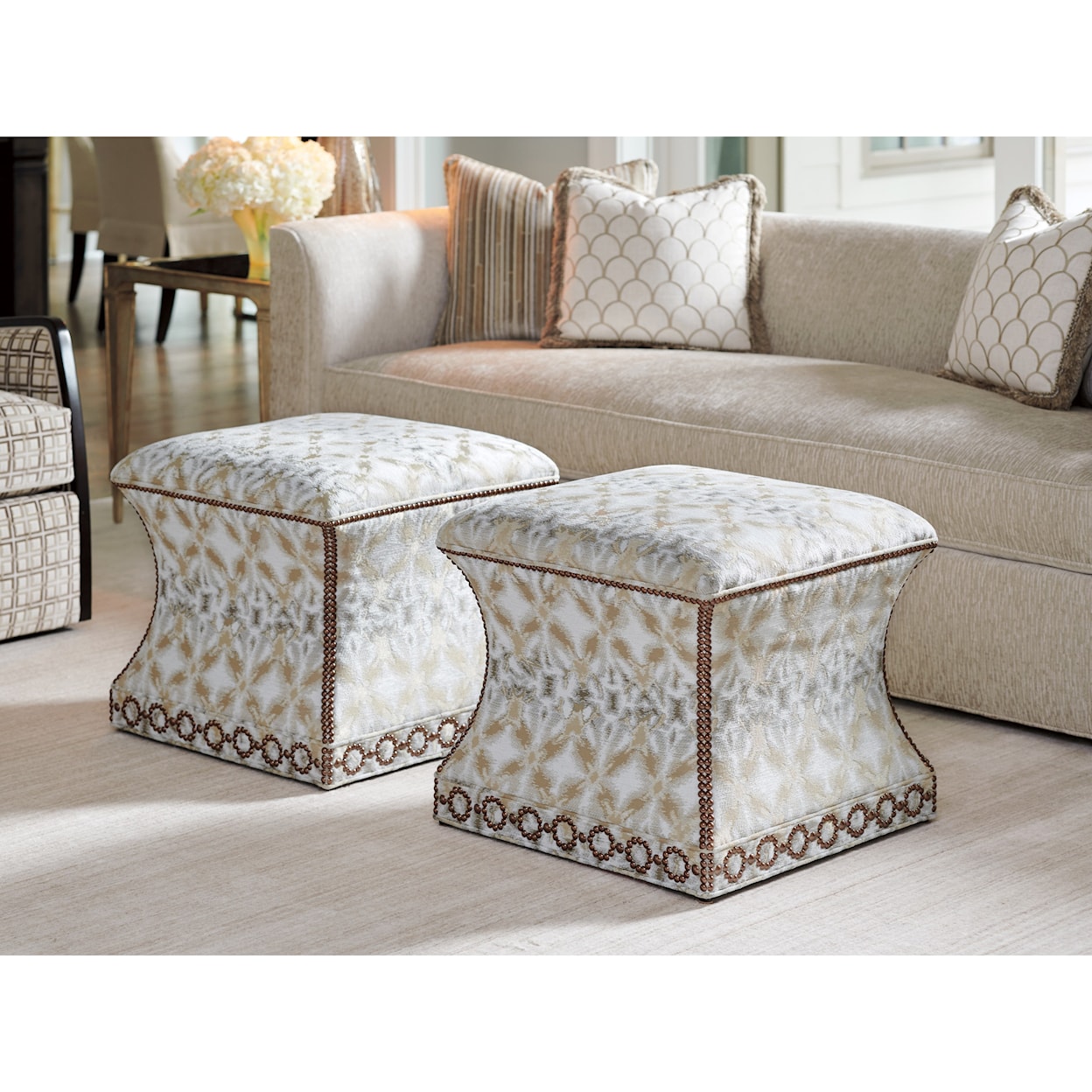 Lexington Carlyle Merino Ottoman