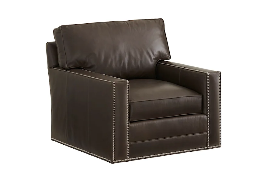 Couture Leather Braxton Customizable Swivel Chair by Lexington at Baer's Furniture