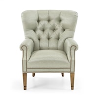 Wilton Tufted Back Wing Chair