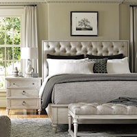 Sag Harbor California King Bed with Button Tufting and Nailheads