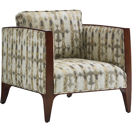 Cobble Hill Arm Chair with Wood Trim