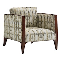 Cobble Hill Arm Chair with Wood Trim