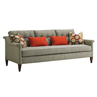 Whitehall Tufted Sofa with Modern Rolled Arms and Bench Seat
