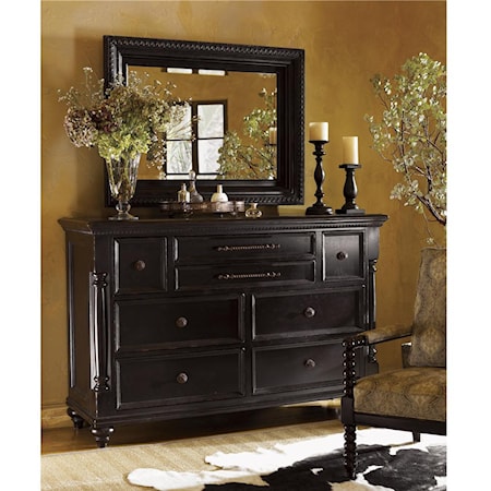 Stony Point Triple Dresser and Fairpoint Mirror Combo