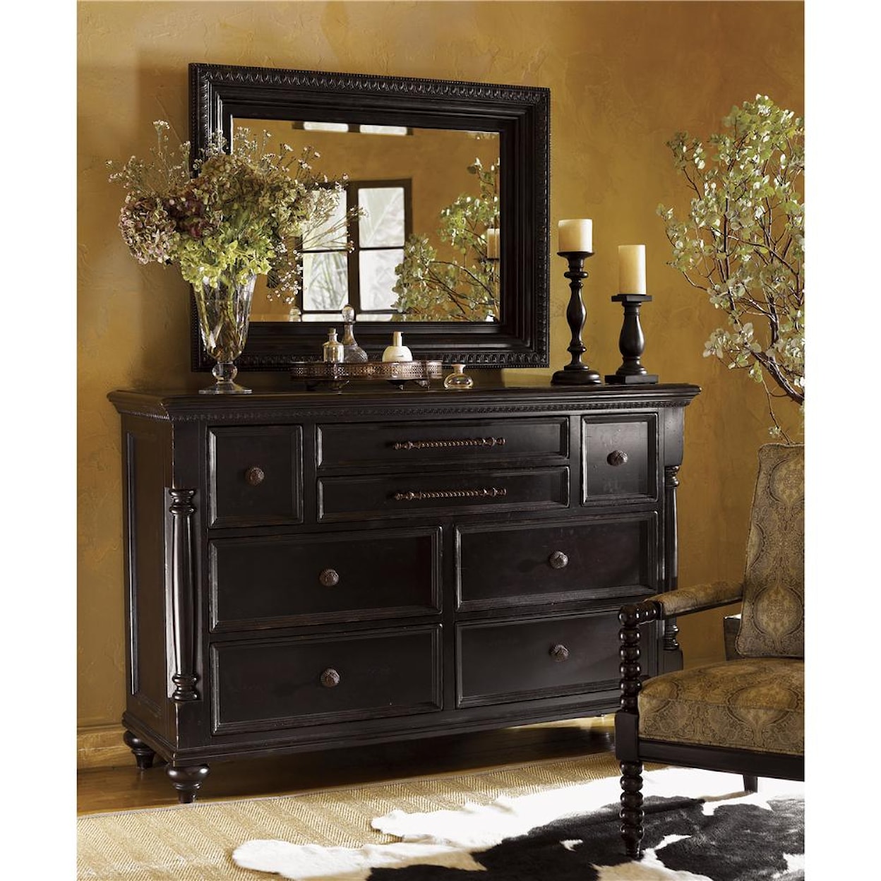 Tommy Bahama Home Kingstown Stony Point Triple Dresser and Fairpoint Mir