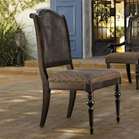 Isla Verde Side Chair with Open Cane Back