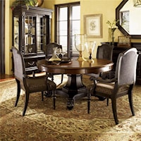 Bonaire Round Dining Table with Cassiss and Tamarind Finish