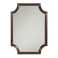Transitional Catalina Rectangular Mirror with Scalloped Edges