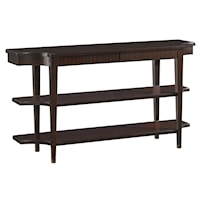 Transitional Blakeney Two-Shelf Console Table with Two Drawers