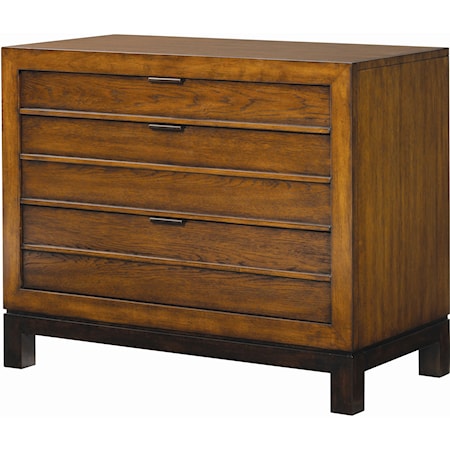 Three Drawer Coral Nightstand