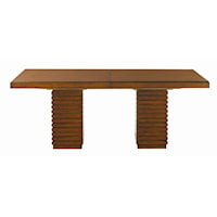 Double Pedestal Peninsula Dining Table