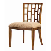 Customizable Lanai Side Chair with Geometric Pattern