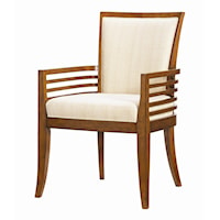 Customizable Kowloon Arm Chair with Horizontal Slats