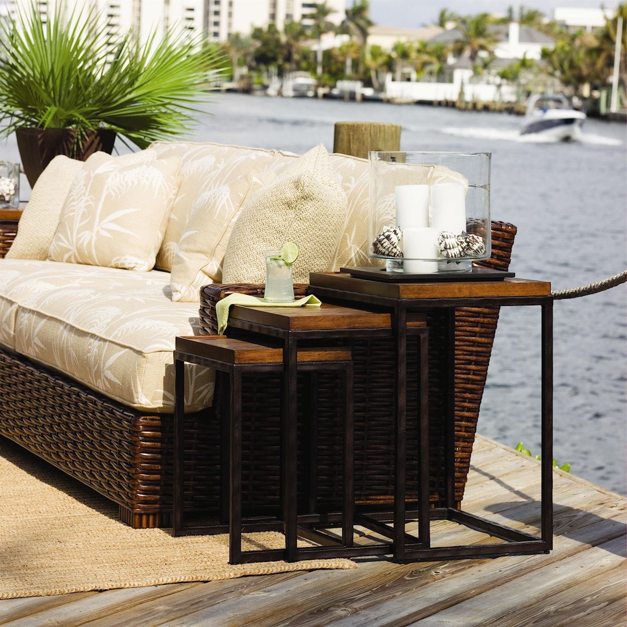 Tommy Bahama Home Ocean Club Ocean Reef Nesting Tables