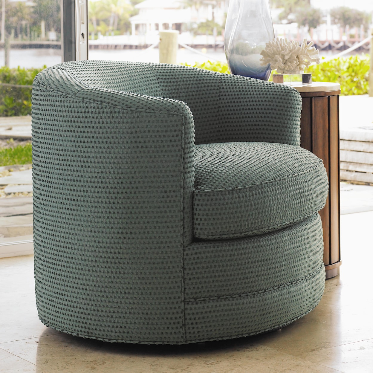 Tommy Bahama Home Ocean Club Kava Swivel Chair