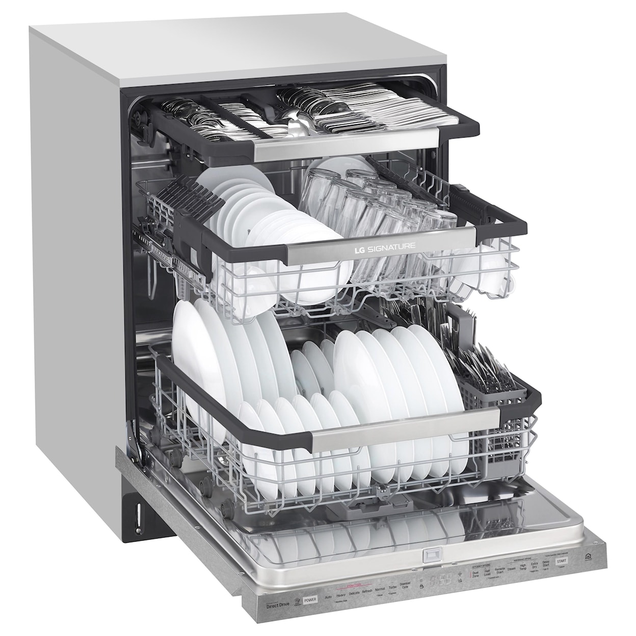 LG Appliances Dishwashers LG SIGNATURE Top Control Smart Dishwasher 
