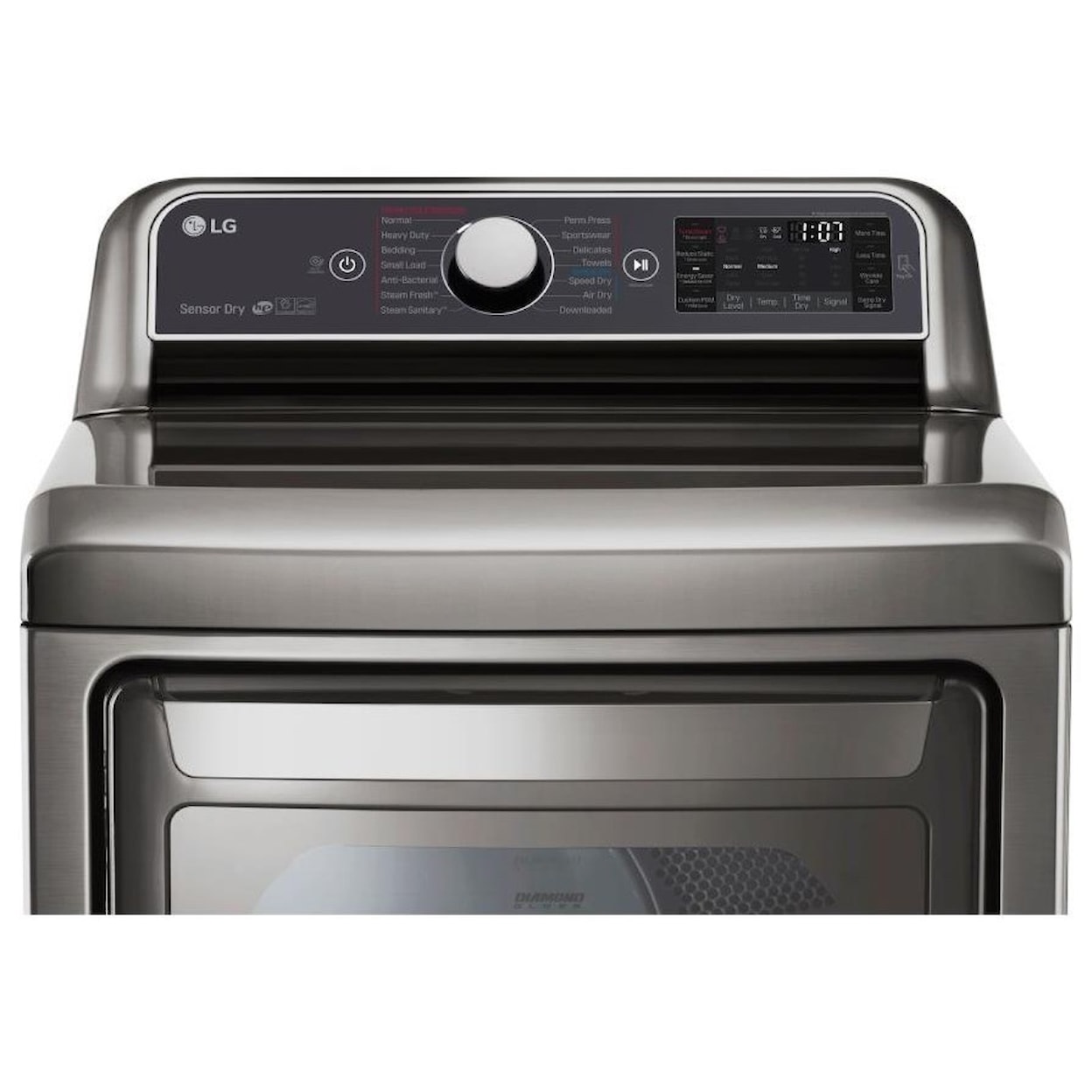 LG Appliances Dryers 7.3 Cu. Ft. TurboSteam™ Electric Dryer
