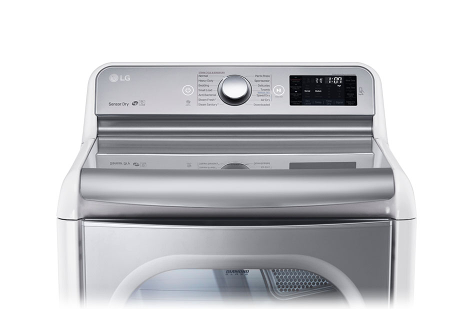LG Appliances Dryers 9.0 Cu. Ft. Capacity Electric Steam Dryer