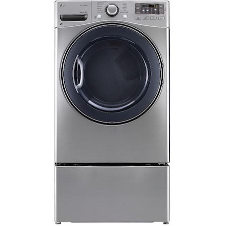 7.4 Cu. Ft. Front Load Gas Steam Dryer with Stainless Steel Drum